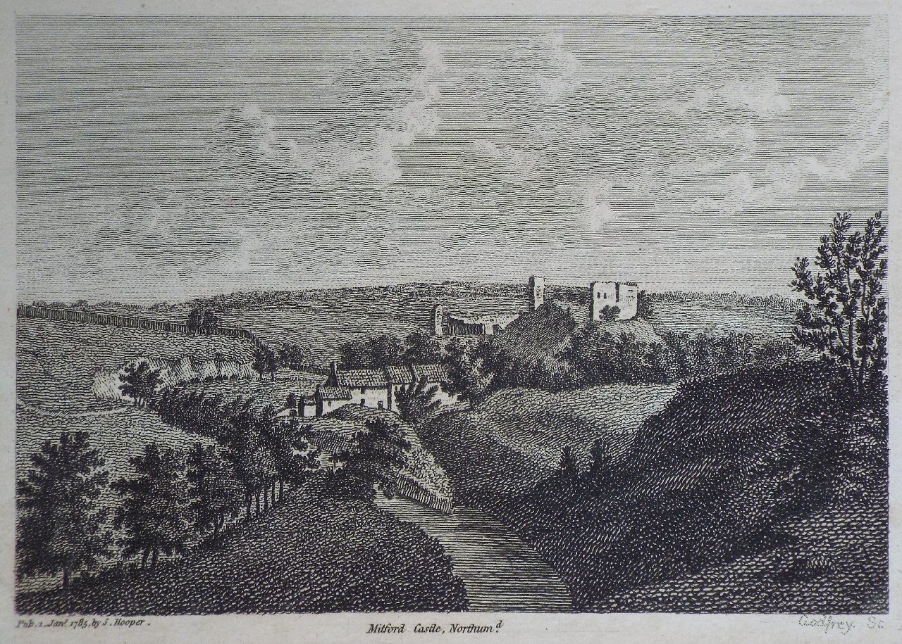Print - Mitford Castle, Northumd. - 